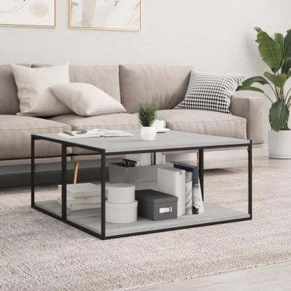 Rafturi de perete, 4 buc., gri sonoma, 80x40x1,5 cm, lemn GartenMobel Dekor