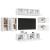 Set dulapuri TV, 8 piese, alb, lemn prelucrat GartenMobel Dekor