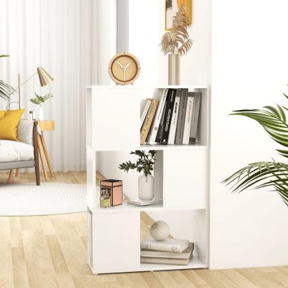 Bibliotecă/Separator cameră, alb, 60x24x94 cm, PAL   GartenMobel Dekor