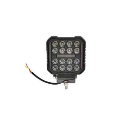 Proiector patrat LED cu DRL 9-80V, 48W, alb-galben, carcasa aluminiu IP67 Cod: DISPV94 Automotive TrustedCars