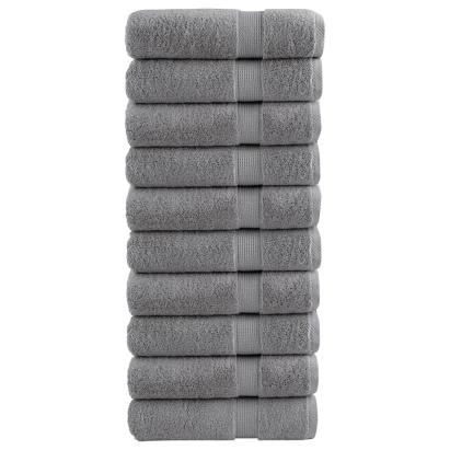 Prosoape de mâini premium SOLUND 10 buc gri 50x100cm 600gsm GartenMobel Dekor