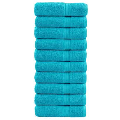 Prosoape de mâini premium SOLUND 10buc. turcoaz 50x100cm 600gsm GartenMobel Dekor