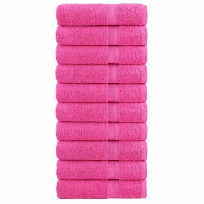 Prosoape de mâini premium SOLUND 10 buc. roz 50x100cm 600 gsm GartenMobel Dekor