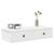 Raft de perete cu sertare, alb, 80x31x17 cm, lemn prelucrat GartenMobel Dekor