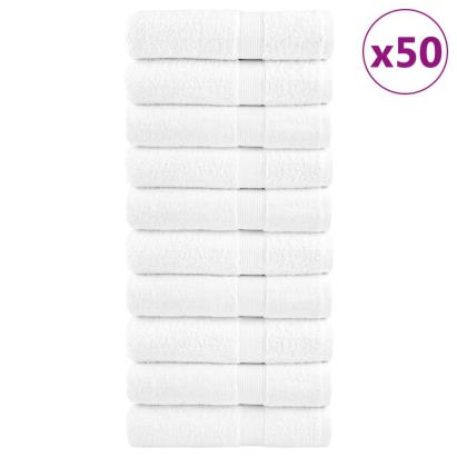 Prosoape mâini premium SOLUND 50 buc alb 50x100cm 600gsm GartenMobel Dekor