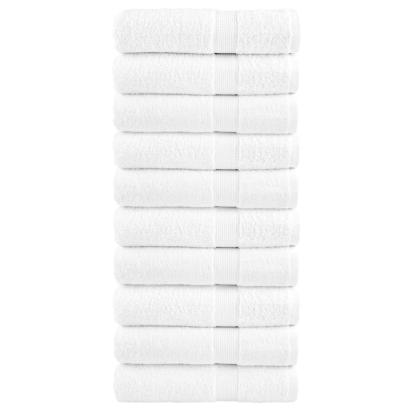 Prosoape de duș premium SOLUND 10 buc alb 70x140cm 600 gsm GartenMobel Dekor