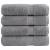 Prosoape de duș premium SOLUND 4 buc gri 70x140cm 600 gsm GartenMobel Dekor
