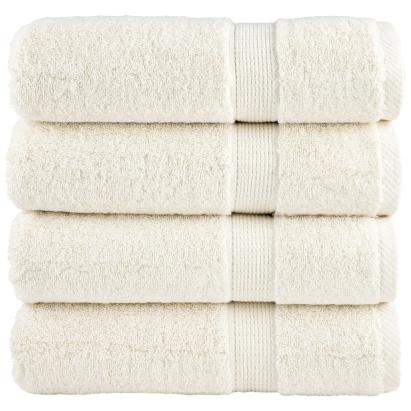 Prosoape de duș premium SOLUND 4 buc. crem 70x140 cm 600 gsm GartenMobel Dekor