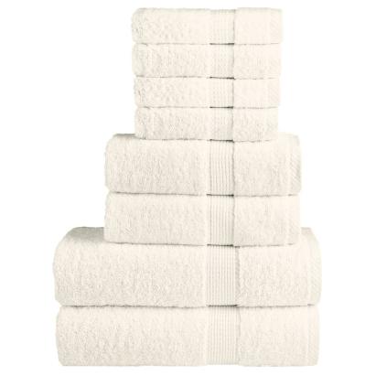 Set de prosoape premium SOLUND, 8 piese, crem, 600 g/m² GartenMobel Dekor