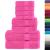 Set de prosoape premium SOLUND, 8 piese, roz, 600 g/m² GartenMobel Dekor
