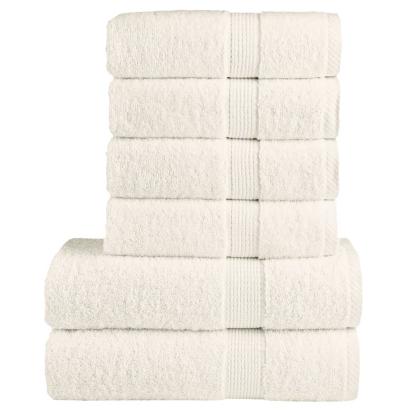 Set de prosoape premium SOLUND, 6 piese, crem, 600 g/m² GartenMobel Dekor