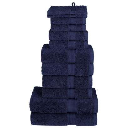 Set de prosoape premium SOLUND, 12 piese, bleumarin, 600 g/m² GartenMobel Dekor