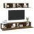 Set dulapuri TV, 4 piese, stejar fumuriu, lemn prelucrat GartenMobel Dekor