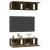 Dulap TV de perete, 4 buc, stejar, 60x30x30 cm, lemn prelucrat GartenMobel Dekor