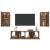 Set dulapuri TV, 4 piese, stejar fumuriu, lemn prelucrat GartenMobel Dekor