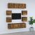 Set dulap TV, 8 piese, stejar fumuriu, lemn prelucrat GartenMobel Dekor