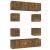 Set dulap TV, 8 piese, stejar fumuriu, lemn prelucrat GartenMobel Dekor