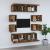 Set dulap TV, 8 piese, stejar fumuriu, lemn prelucrat GartenMobel Dekor