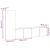 Set dulapuri TV, 3 piese, stejar fumuriu, lemn prelucrat GartenMobel Dekor