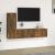 Set dulapuri TV, 3 piese, stejar fumuriu, lemn prelucrat GartenMobel Dekor