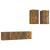Set dulapuri TV, 4 piese, stejar fumuriu, lemn prelucrat GartenMobel Dekor