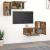 Set dulapuri TV, 4 piese, stejar fumuriu, lemn prelucrat GartenMobel Dekor