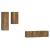 Set dulapuri TV, 4 piese, stejar fumuriu, lemn prelucrat GartenMobel Dekor