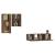 Set dulapuri TV, 4 piese, stejar fumuriu, lemn prelucrat GartenMobel Dekor