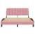 Cadru de pat cu tăblie, roz, 140x200 cm, catifea GartenMobel Dekor