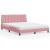 Pat cu saltea, roz, 160x200 cm, catifea GartenMobel Dekor
