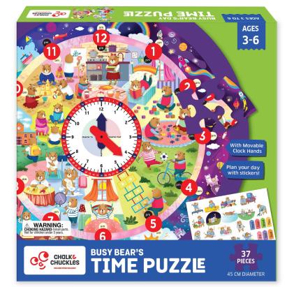 Puzzle - Ursuletul invata ceasul PlayLearn Toys
