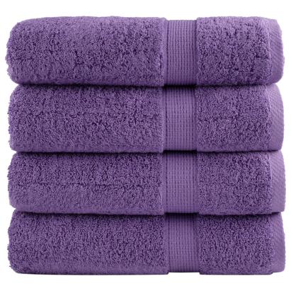 Prosoape de duș premium SOLUND 4 buc. violet 70x140 cm 600 gsm GartenMobel Dekor