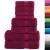 Set de prosoape premium SOLUND, 8 piese, bordo, 600 g/m² GartenMobel Dekor