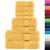 Set de prosoape premium SOLUND, 8 piese, auriu, 600 g/m² GartenMobel Dekor