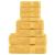 Set de prosoape premium SOLUND, 8 piese, auriu, 600 g/m² GartenMobel Dekor