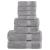Set de prosoape premium SOLUND, 8 piese, gri, 600 g/m² GartenMobel Dekor