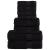 Set de prosoape premium SOLUND, 8 piese, negru, 600 g/m² GartenMobel Dekor