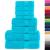 Set de prosoape premium SOLUND, 8 piese, turcoaz, 600 g/m² GartenMobel Dekor