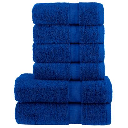 Set de prosoape premium SOLUND, 6 piese, albastru, 600 g/m² GartenMobel Dekor