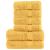 Set de prosoape premium SOLUND, 6 piese, auriu, 600 g/m² GartenMobel Dekor
