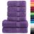 Set de prosoape premium SOLUND, 6 piese, violet, 600 g/m² GartenMobel Dekor