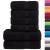 Set de prosoape premium SOLUND, 6 piese, negru, 600 g/m² GartenMobel Dekor