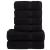 Set de prosoape premium SOLUND, 6 piese, negru, 600 g/m² GartenMobel Dekor