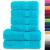 Set de prosoape premium SOLUND, 6 piese, turcoaz, 600 g/m² GartenMobel Dekor