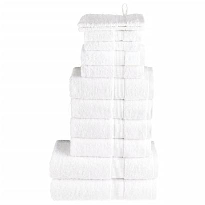 Set de prosoape premium SOLUND, 12 piese, alb, 600 g/m² GartenMobel Dekor