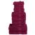 Set de prosoape premium SOLUND, 12 piese, bordo, 600 g/m² GartenMobel Dekor