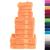 Set de prosoape premium SOLUND, 12 piese, portocaliu, 600 g/m² GartenMobel Dekor