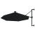 Umbrelă de soare montată pe perete cu LED-uri, negru, 300 cm GartenMobel Dekor
