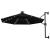 Umbrelă de soare montată pe perete cu LED-uri, negru, 300 cm GartenMobel Dekor
