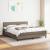 Pat continental cu saltea, gri taupe, 180x200 cm, textil GartenMobel Dekor